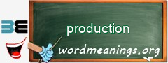 WordMeaning blackboard for production